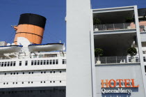 Queen Mary ship Hotel  Queens Bay  Long BeachSouth Beaches American Destination Destinations North America Northern Resort Sand Sandy Seaside Shore Southern Tourism United States of America Holidayma...