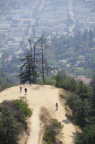Walking trails & view onto the city from Griffith ParkValley & Pasadena American Destination Destinations North America Northern United States of America LA Scenic The Golden State