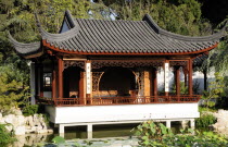 View across lake to the Lotus Pavilion  Chinese Garden  The Huntington  PasadenaValley & Pasadena American Asian Destination Destinations North America Northern Pavillion United States of America Gar...