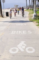 South Bay Cycle Route at Venice BeachVenice Beach American Beaches Destination Destinations North America Northern Resort Sand Sandy Seaside Shore Southern Tourism United States of America Gray LA Sa...