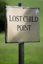 A sign reading Lost Child Point.Great Britain Northern Europe UK United Kingdom British Isles European