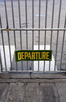 Closed and padlocked gate to Departure area for inter island ferries at the docks.Caribbean Destination Destinations Grenadian Greneda West Indies Grenada Windward Islands Gray