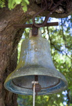 The bell hanging from a tree at Belmont Estate Plantation originally used to call the slaves from the fields.Caribbean Destination Destinations Grenadian Greneda West Indies Grenada Gray History