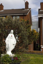 West  Falls Road  One of many statues of Mary Our Lady near Peace Line barrier between the Catholic Lower Falls and Protestant Shankill areas.PoliticsSocial IssuesArchitectureUrbanDefenceProtect...