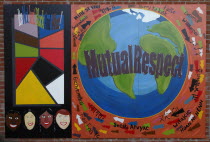 West  Falls Road  Mural with a message about Mutual Respect of cultures and beliefs.Lower Falls RoadArtNorthernArchitecturePoliticsPolitcialNorthern Beal Feirste European Irish Northern Europe R...
