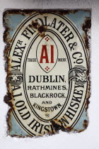 Cathedral Quarter  Commerical Court  Old metal whiskey sign decorating the exterior of the Duke of York Public House.BarCafeNorthernBeal FeirsteUrbanArchitecturePubNorthern Beal Feirste Europea...