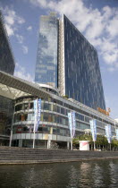 Central market and skyscraper.Asian Blue Clouds Cloud Sky Singaporean Singapura Southeast Asia Southern Xinjiapo