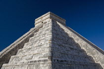 Chichen Itza Archeological Sites Main Pyramid Known As El Castillo Or Kukulcan with the moon being slightly visible on the left hand side.MayaMayanToltecHistorySunVacationHolidaysTravelArcheo...