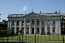 The Senate House building exterior.Senate House Cambridge UK university college England English UK Britain British pillars beautiful building grand British Isles European Great Britain Northern Europ...