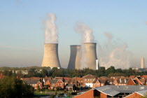 Didcot Power Station cooling towers in Oxfordshire.Didcot  Power Station  Oxfordshire  coal powered  energy  town  Sutton Courtenay  natural gas  national grid  residential  homes  carbon pollution...