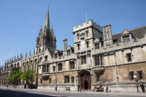 Brasenose College exterior in the High Street.Oxford  UK  High street  Brasenose  college  university  colleges  Oxbridge  building  stone  Europe  European  Oxfordshire  United Kingdom  England  Eng...