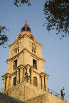 Rhodes Town.  Turkish clocktower.  UNESCO World Heritage Site.Greek islandsDodecaneseRhodesRhodosRodiAegeanMediterraneanEuroholidayUNESCOWorld Heritage SiteOld TownarchitecturemedievalL...