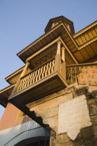 Part view of Ibrahim Pasha Mosque on Odos Sokratous main shopping street in old Ottoman quarter of the Old Town.  UNESCO World Heritage Site. Greek islandsDodecaneseRhodesRhodosRodiAegeanMedite...