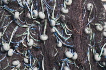 Detail of fishing nets.  Close cropped view filling frame.Fethiyeformerly Telmessosformerly modern Greek MakriAegeanTurkish rivieraLycianLyciasummerseasonsunholidaycruiseseaDestination D...