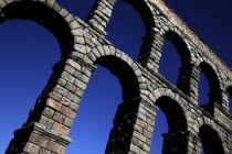 Roman Aquaduct.SpainSpanishEspanaEuropeEuropeanAquaductRomanWaterArchitectureBlue Sky Espainia Espanha Espanya Hispanic History Historic Southern Europe