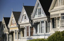 Seven Sisters  City Skyline. Row houses.Blue SkyArchitectureUSANorthAmericaAmericanHouseHousesHomeUnitedStatesSan Fran 7 Citiscape Building Buildings Urban Architecture Destination Destina...