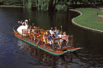 Swan boat in Boston Public Garden.TravelTourismHolidayVacationExploreRecreationLeisureSightseeingTouristAttractionTourDestinationTripJourneyDaytripActivityOutingSwanBoatPublicGard...