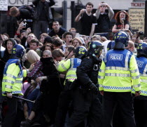 England  London  City  Threadneedle Street  Bank of England G20 Protests  April 2009.European UKUnited KingdomGBGreat BritainEuropeEuropeanMeetingProtestProtestersCivil UnrestRiotConfronta...