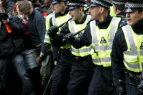 England  London  City  Threadneedle Street  Bank of England G20 Protests  April 2009.European UKUnited KingdomGBGreat BritainEuropeEuropeanMeetingProtestProtestersCivil UnrestRiotConfronta...