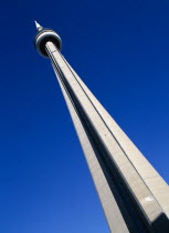 CANADA, Ontario,Toronto, The C.N. Tower, 553.33 metre high concrete communications tower with visitor viewing platforms and revolving retaurant. 