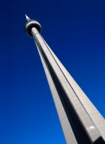CANADA, Ontario, Toronto, The CN Tower, 553.33 metre high concrete communications tower with visitor viewing platforms and revolving retaurant.
