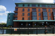 Modern redevelopment of the former Gas Works brown field regeneration.Office  Call Centres and Hotels. Radisson SAS.Beal Feirste Eire European Irish RegenerationBorwn FieldModernArchitectureRed B...