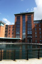 Modern redevelopment of the former Gas Works brown field regeneration.Office  Call Centres and Hotels. Radisson SAS.Beal Feirste Eire European Irish Northern Northern Europe Republic Ireland Poblacht...