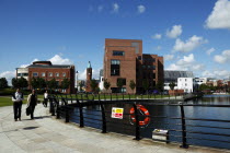 Modern redevelopment of the former Gas Works brown field regeneration. Office  Call Centres and Hotels.Beal Feirste Eire European Irish Northern Northern Europe Republic Ireland Poblacht na hEireann...