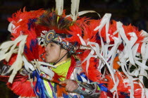 International Peace Pow Wow. Cree man competing in Fancy DanceIndigenous American Canadian Indegent Male Men Guy North America Northern One individual Solo Lone Solitary 1 Male Man Guy Single unitary