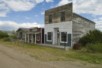 Hamlet is right on the border with Montana USA. Typical wooden duidlings.Small town American Canadian North America Northern Big Sky Country Treasure State Blue Clouds Cloud Sky History Historic Unit...