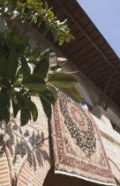 Kusadasi.  Club Caravanserail built by vizier Okuz Mehmed Pasha in 1618 for the Ottoman Sea trade.  Restored in 1966  now used as a boutique hotel with Turkish carpet  kilim and textile exhibitions....