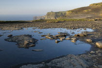 The cliffs tower over the Atlantic Ocean for 8 kilometres along the coastline.Eire European Irish Northern Europe Republic Ireland Poblacht na hEireann Blue Eight Scenic