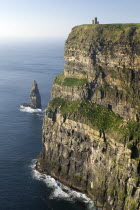 The cliffs tower over the Atlantic Ocean for 8 kilometres along the coastline.Eire European Irish Northern Europe Republic Ireland Poblacht na hEireann Blue Eight Scenic