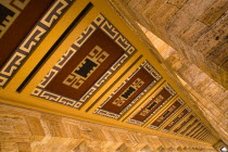 Turkey, Cappadocia, Ankara, Anitkabir, Mausoleum of Kemal Ataturk, The ceilings of the cloisters are very decorative.