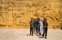 Turkey, Cappadocia, Ankara, Anitkabir, Mausoleum of Kemal Ataturk, Changing of the Guard, Mausoleum in background.