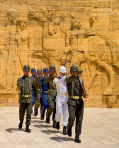 Turkey, Cappadocia, Ankara, Anitkabir, Mausoleum of Kemal Ataturk, Changing of the Guard, Mausoleum in background.