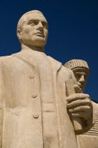 Turkey, Cappadocia, Ankara, Anitkabir, Statue of a youthful intellectual and a peasant.