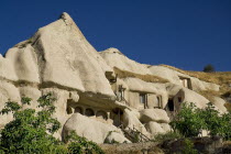 Turkey, Cappadocia, Goreme, Pigeon Valley, A fine cave dwelling in the valley.