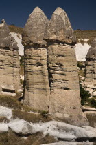 Turkey, Cappadocia, Goreme, Love Valley, Phallic looking fairy chimneys in this popular valley just outside Goreme.