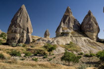 Turkey, Cappadocia, Goreme, Sword Valley, The valley got its name because of all the sharp pinnacles to be found there.