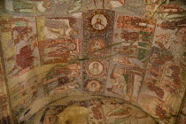 Turkey, Cappadocia, Goreme, Cavusin Church frescoes.