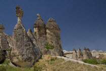 Turkey, Cappadocia, Goreme, Pasabag, Fairy Chimneys, The site was also called Monks Valley.