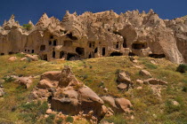 Turkey, Cappadocia, Zelve, Zelve Open Air Museum, Abandoned houses, Zelve is where 3 valleys of abandoned homes and churches converge,  inhabited until 1952 when the valley was deemed too dangerous to...