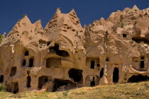 Turkey, Cappadocia, Zelve, Zelve Open Air Museum, Abandoned houses, Zelve is where 3 valleys of abandoned homes and churches converge, inhabited until 1952 when the valley was deemed too dangerous to...