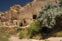 Turkey, Cappadocia, Zelve, Zelve Open Air Museum, Abandoned houses, Zelve is where 3 valleys of abandoned homes and churches converge, inhabited until 1952 when the valley was deemed too dangerous to...