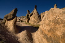 Turkey, Cappadocia, Devrent Valley, also known as Imaginery Valley or Pink Valley. Rock Formations