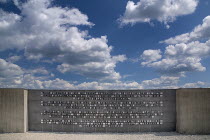 Germany, Bavaria, Munich, Dachau World War II Nazi Concentration Camp Memorial Site, General view with Nandor Glid's Iinternational Memorial 1968.