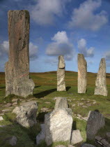 Callanish Standing Stone Circle.European stone circleancientmystic Alba Blue Gray Great Britain History Historic Northern Europe Religion UK United Kingdom