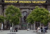 Exterior of the new train station  Bahnhof Neustadt  in Schlesischer platz.Destination Destinations Deutschland European History Holidaymakers Sachsen Tourism Tourist Western Europe Saxony Sightseein...