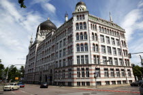 Yenidze Tabakfabrik  former tobacco factory made to look like an Arabic Mosque. Now used as offices and restaurants. Trabant car turing right at the traffic lights.Destination Destinations Deutschlan...